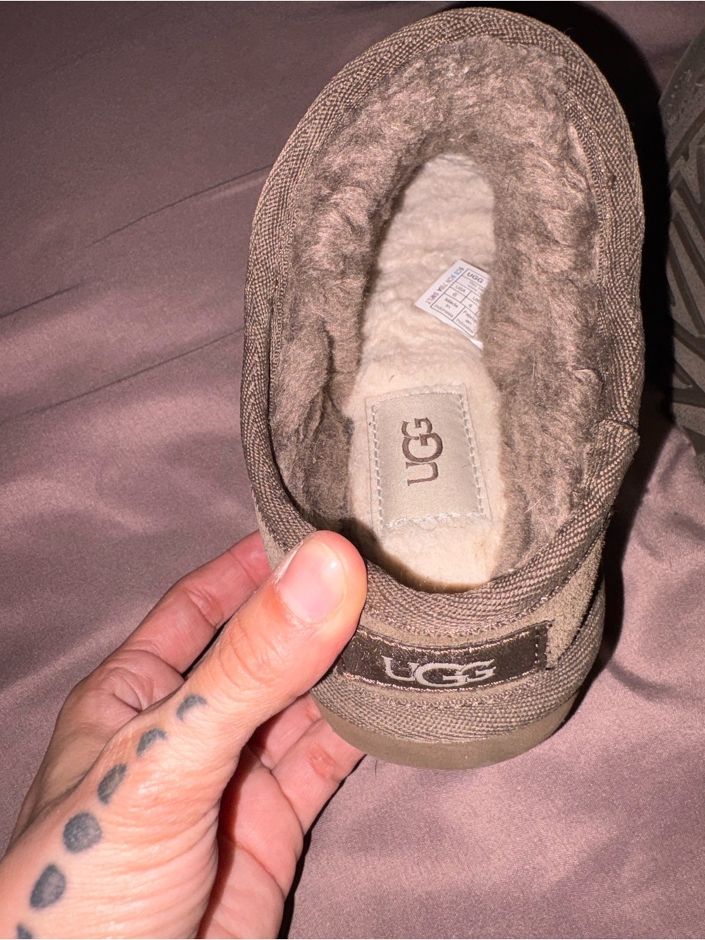 UGG Chestnut Brown Shearling-Lined Slip-On